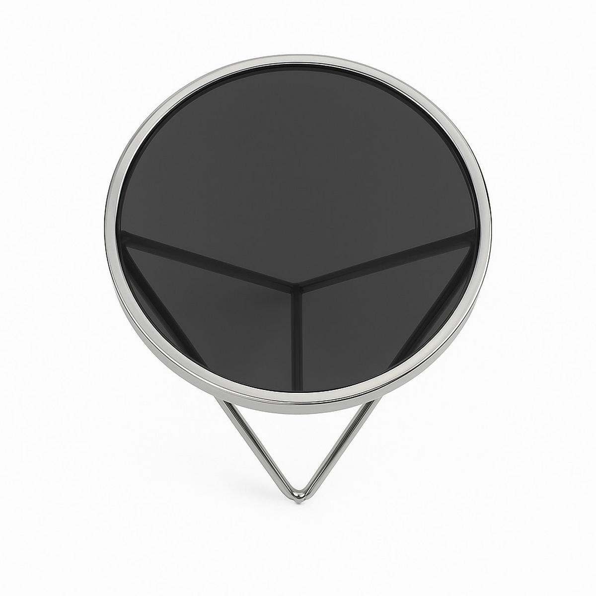 COUCHTISCH Fabia C schwarz / Chromfarben 45 / 45 / 50cm - Schwarz/Grau, Glas/Holz (45/45/50cm) - Feldmann-Wohnen