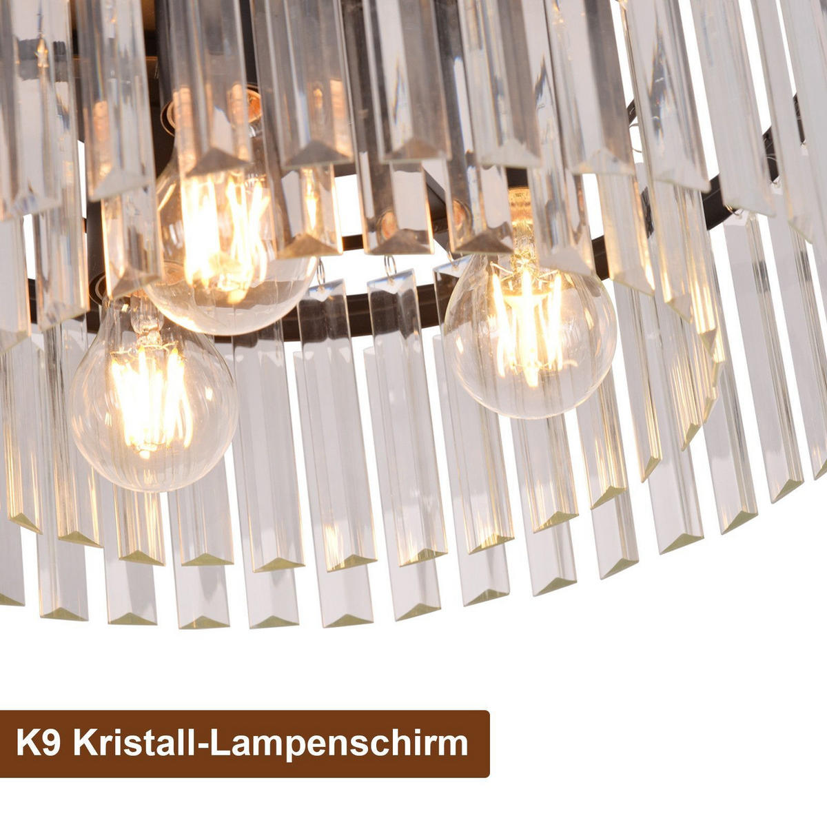 DECKENLEUCHTE Zyrren 40/40/17 cm - Schwarz, Metall (40/40/17cm) - ZMH