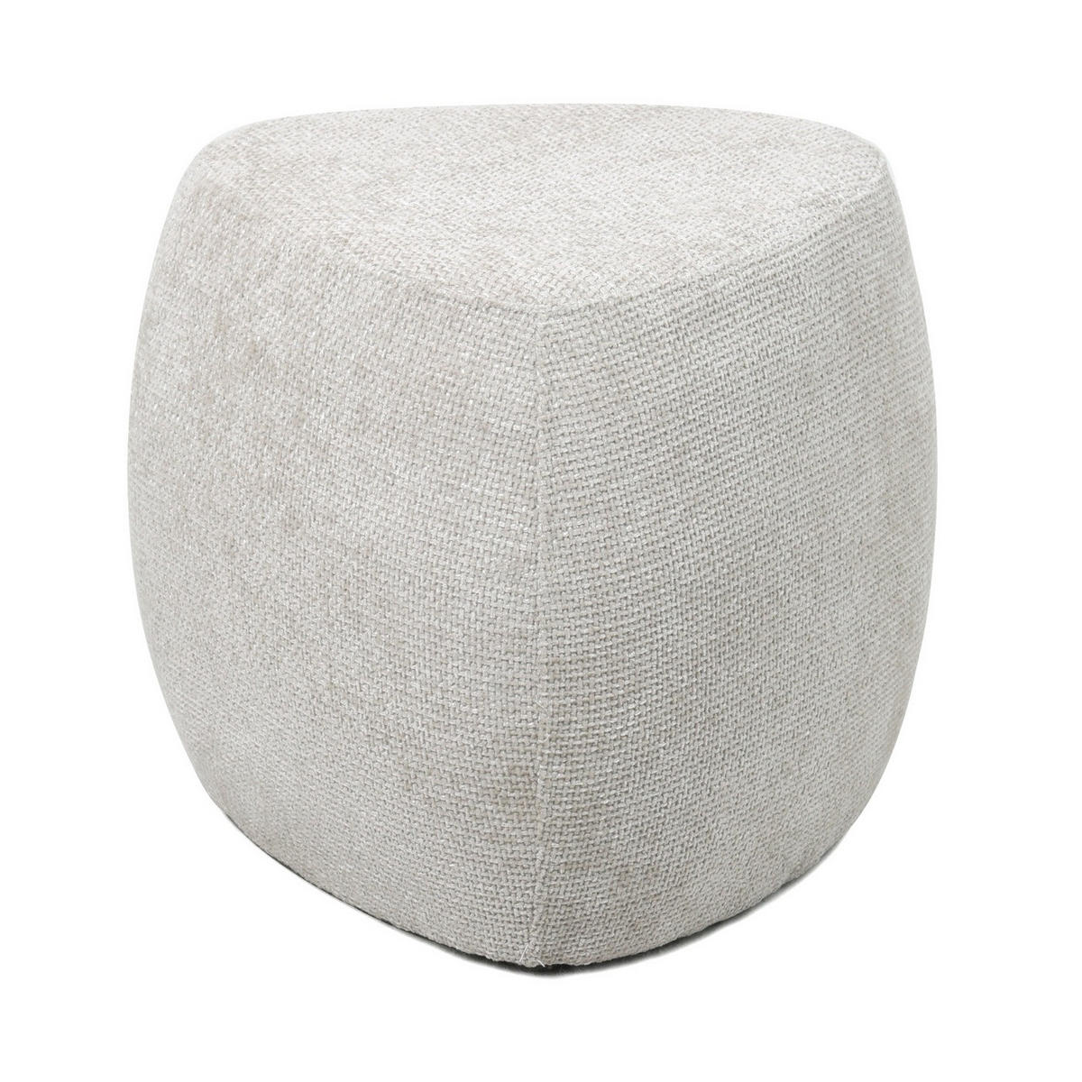 HOCKER aus Stoff 46x46x43cm, beige - Beige, Textil (46/43/46cm) - Giga Meubel