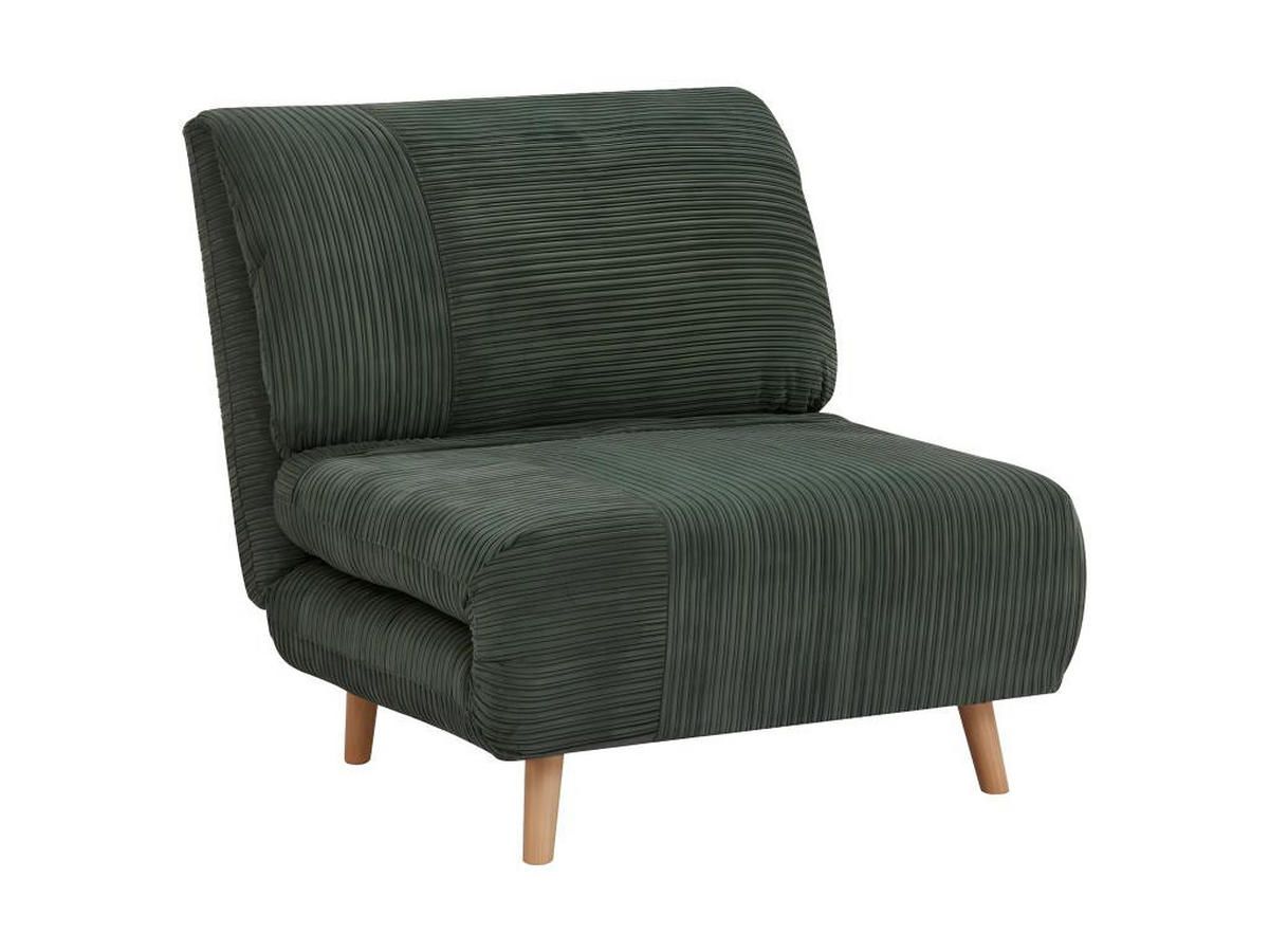 SCHLAFSESSEL - Cord - Dunkelgrün - PALULA - Grün, Textil (81/83/88cm) - Vente-Unique