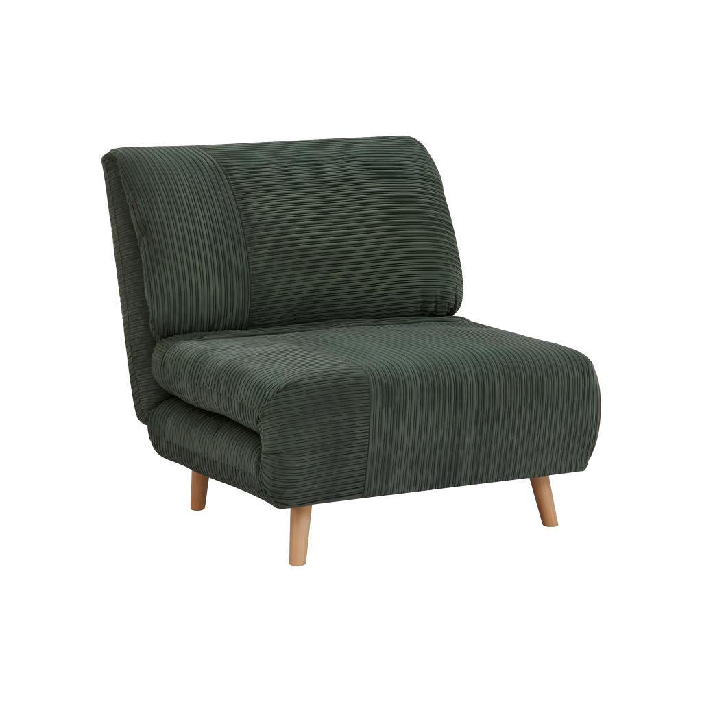Thumbnail - Vente-Unique Schlafsessel, Grün, Textil, Uni, 1-Sitzer, 81x83x88 cm, Wohnzimmer, Sessel, Schlafsessel