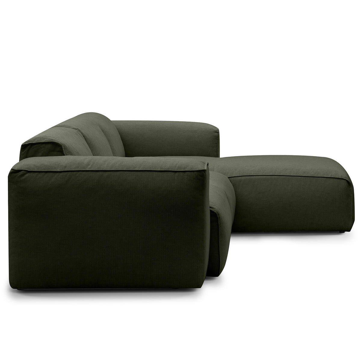 3-SITZER ECKSOFA mit Longchair - Schwarz/Grau, Kunststoff/Textil (251/173cm) - home24
