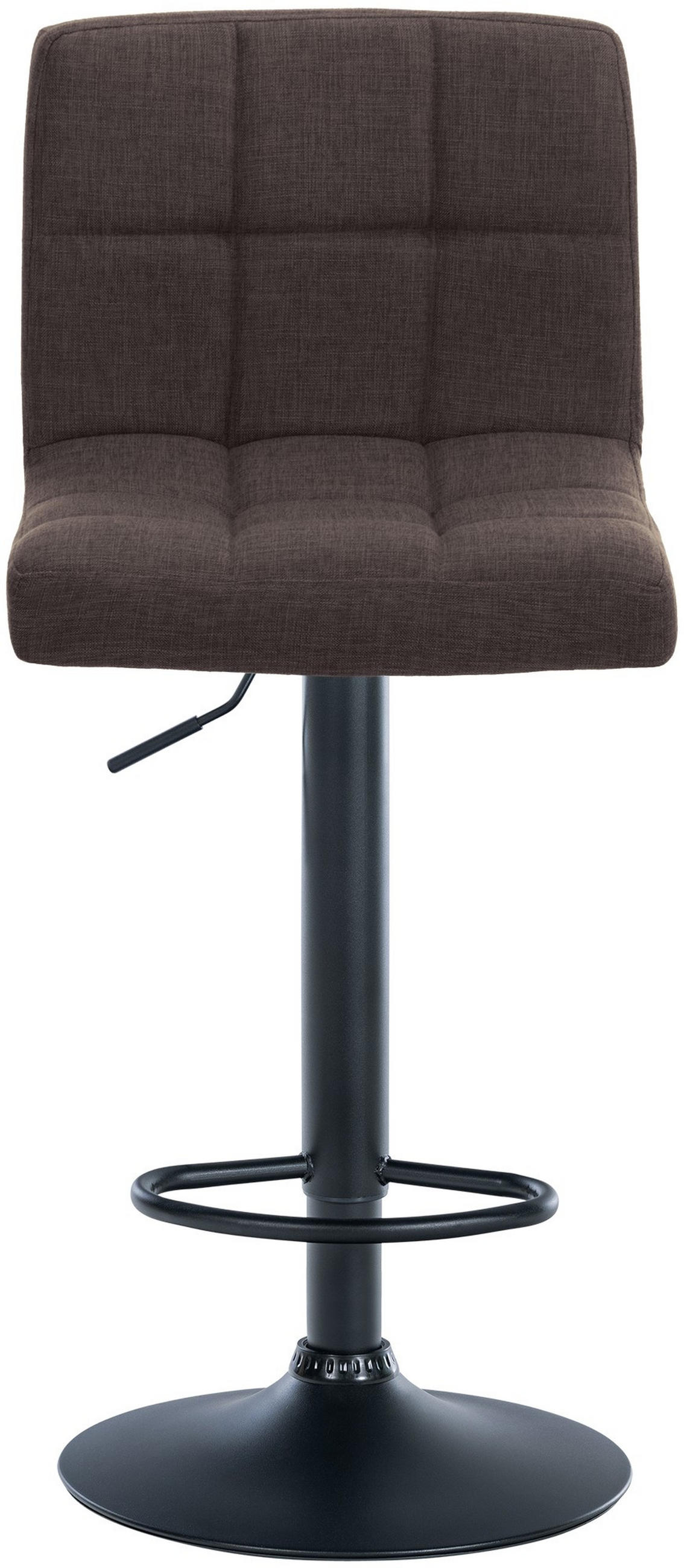 BARHOCKER 2er-Set MADRID Braun Stoff Schwarz - Braun, Textil/Metall (46/94/47cm) - DELUKE