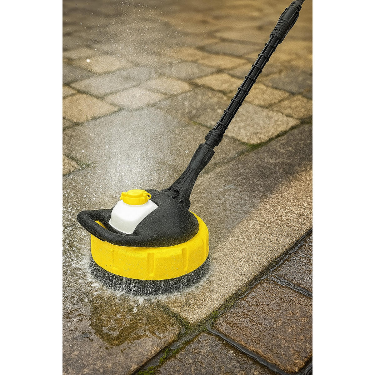 REINIGUNGSBÜRSTE Turbo 28 cm, Scheibenbürste, Reinigungsmitteltank, Teleskopgriff, max. 140 bar, 60 °C, Adapter - Multicolor, Kunststoff/Metall (25/26/50cm)