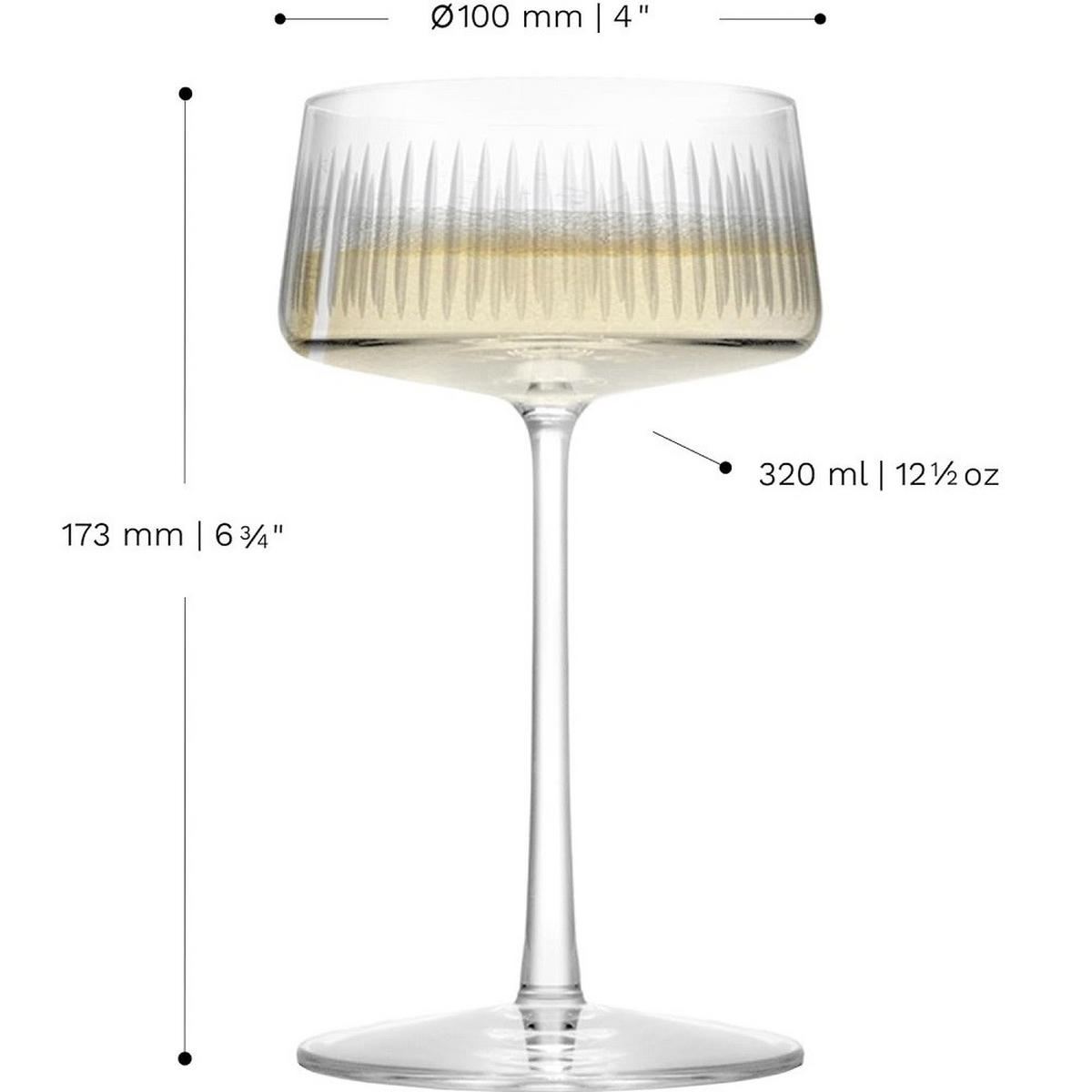 CHAMPAGNERSCHALE New York Bar Soho 316 ml 6er Set - Transparent, Glas (0.316L) - Stölzle