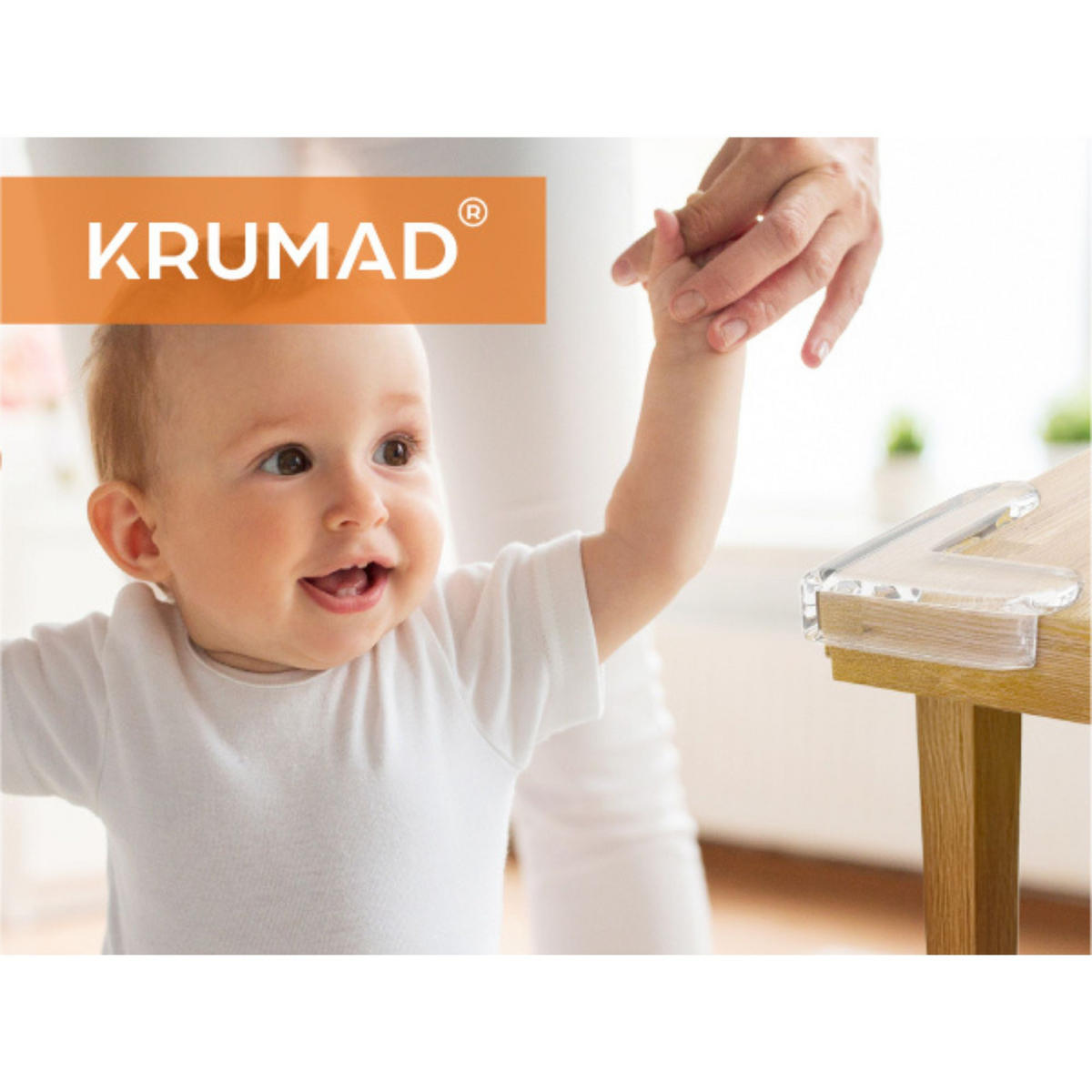 KANTENSCHUTZ Baby Eckenschützer für Möbel - Transparent, Kunststoff (4/4cm) - KRUMAD