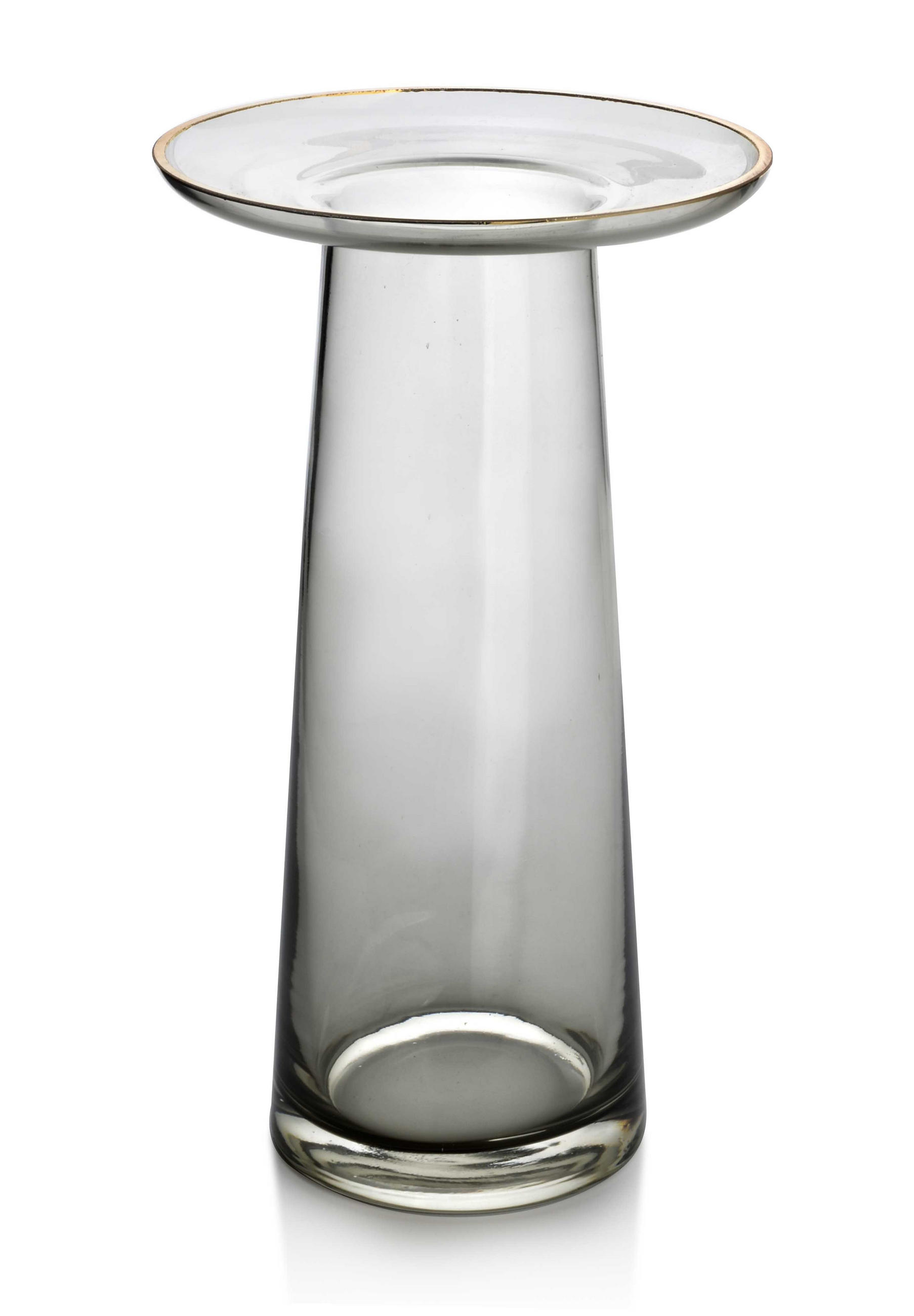 VASE Serenite Grau 14.5/14.5/25 cm Glas - Grau, Glas (25cm) - Mondex