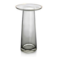 VASE Serenite Grau 14.5/14.5/25 cm Glas - Grau, Glas (25cm) - Mondex