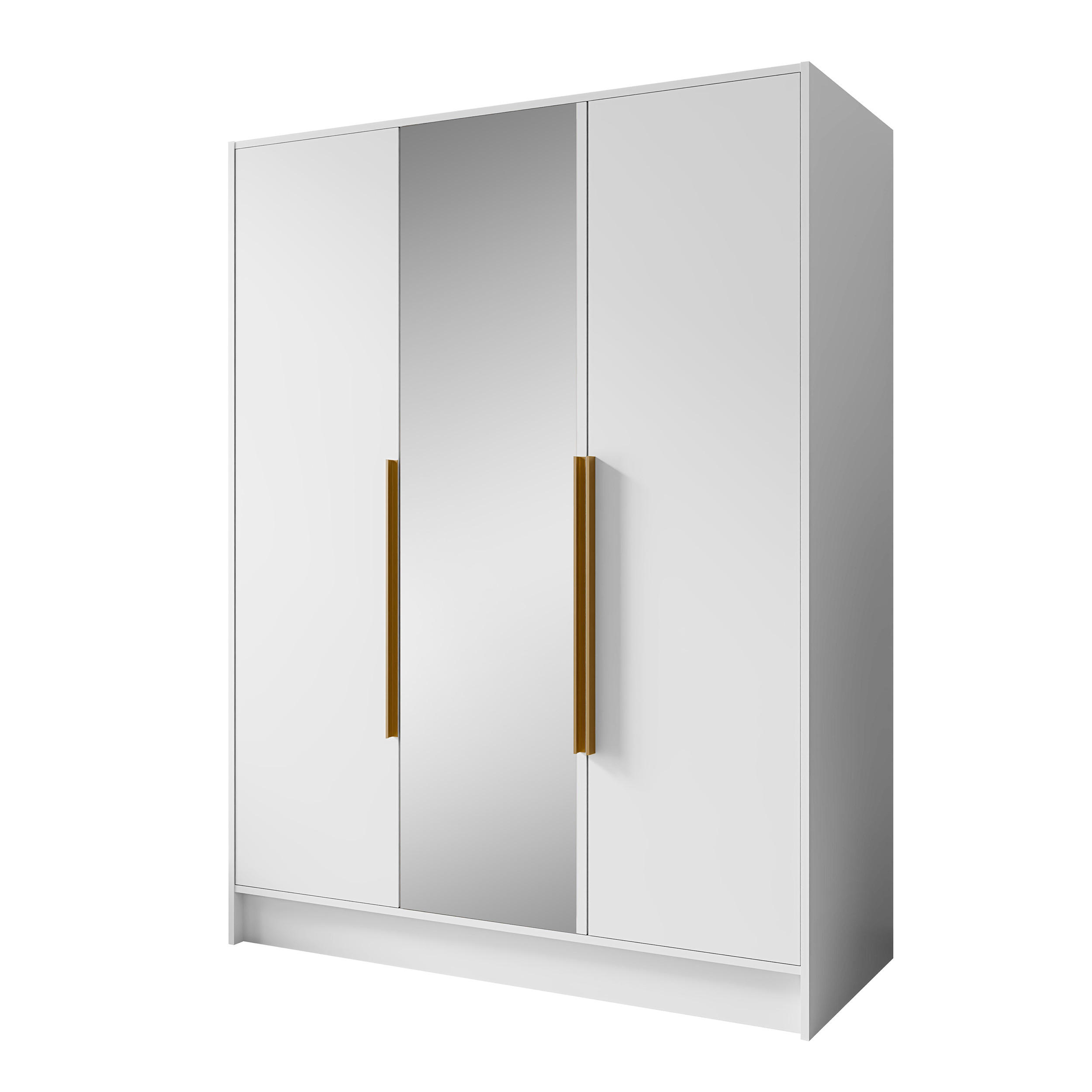 Beautysofa Drehtürenschrank Weiß 150x200x51 cm