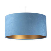 HÄNGELEUCHTE Blau 50/25 cm - Blau/Goldfarben, Kunststoff (50/0.8/25cm) - ONZENO