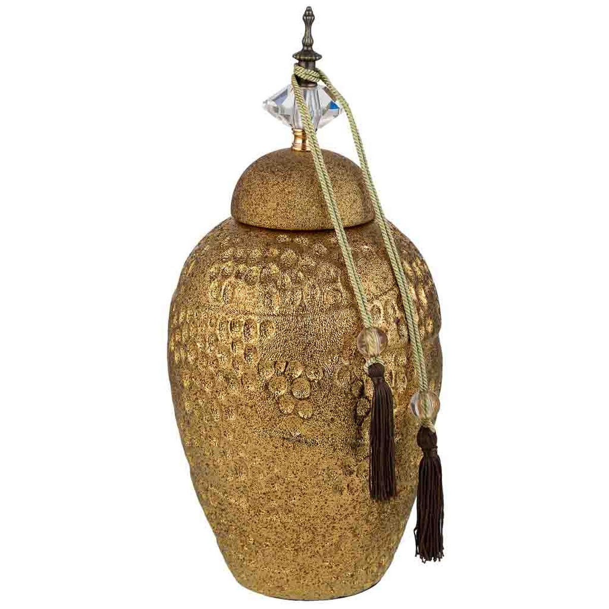 VASE aus Keramik, golden, 18x38cm - Goldfarben, Keramik (37.5cm) - Wanderlust