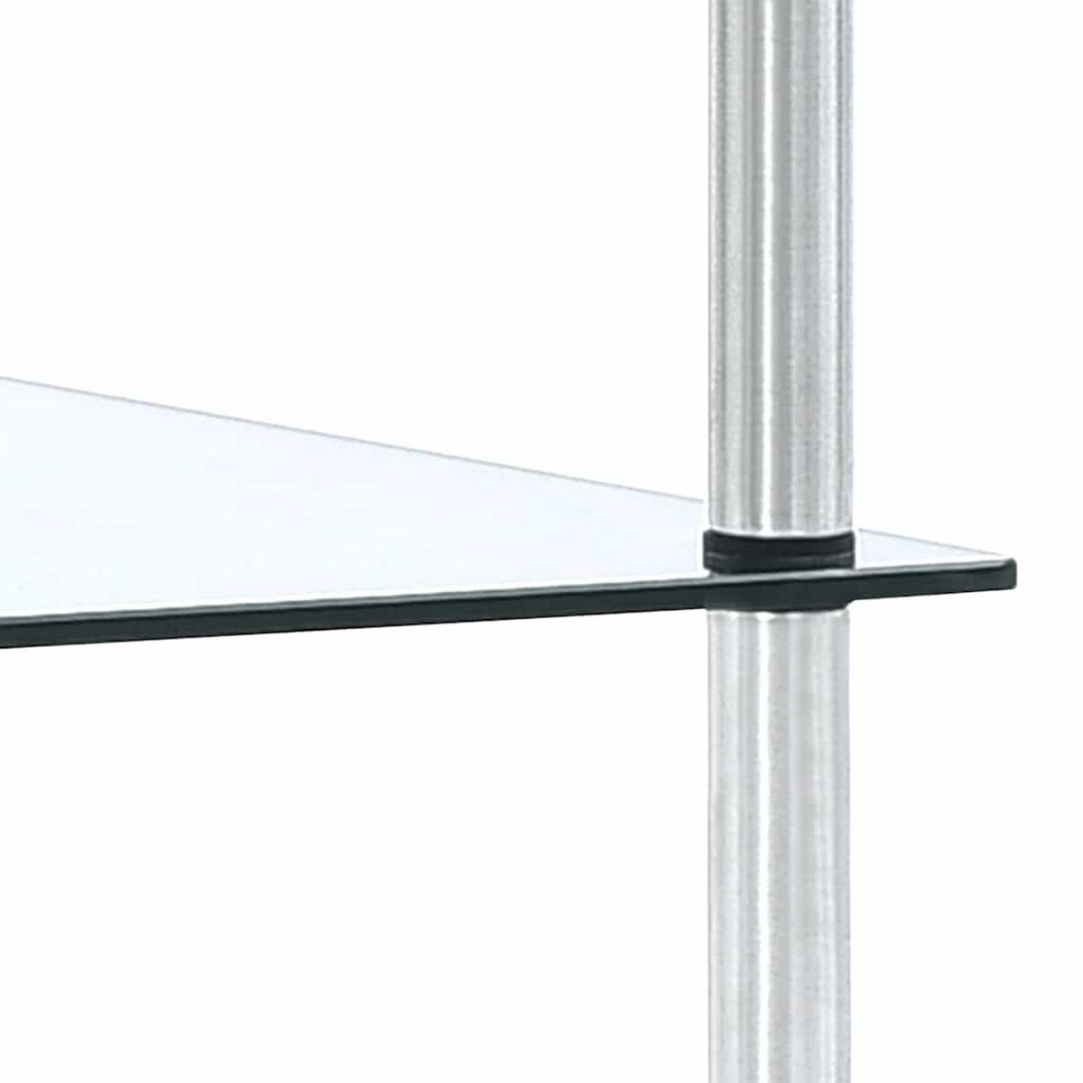 REGAL mit 4 Ablagen 40/40/100 cm aus Hartglas Transparent - Transparent, Glas (40/100/40cm) - vidaXL