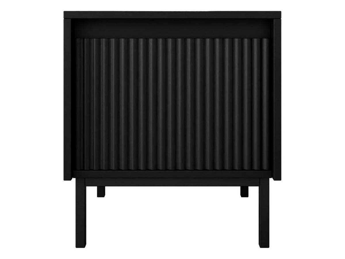 NACHTTISCH Ozmi 1SZ - Schwarz, Holzwerkstoff/Metall (45/50/40cm) - MIRJAN24