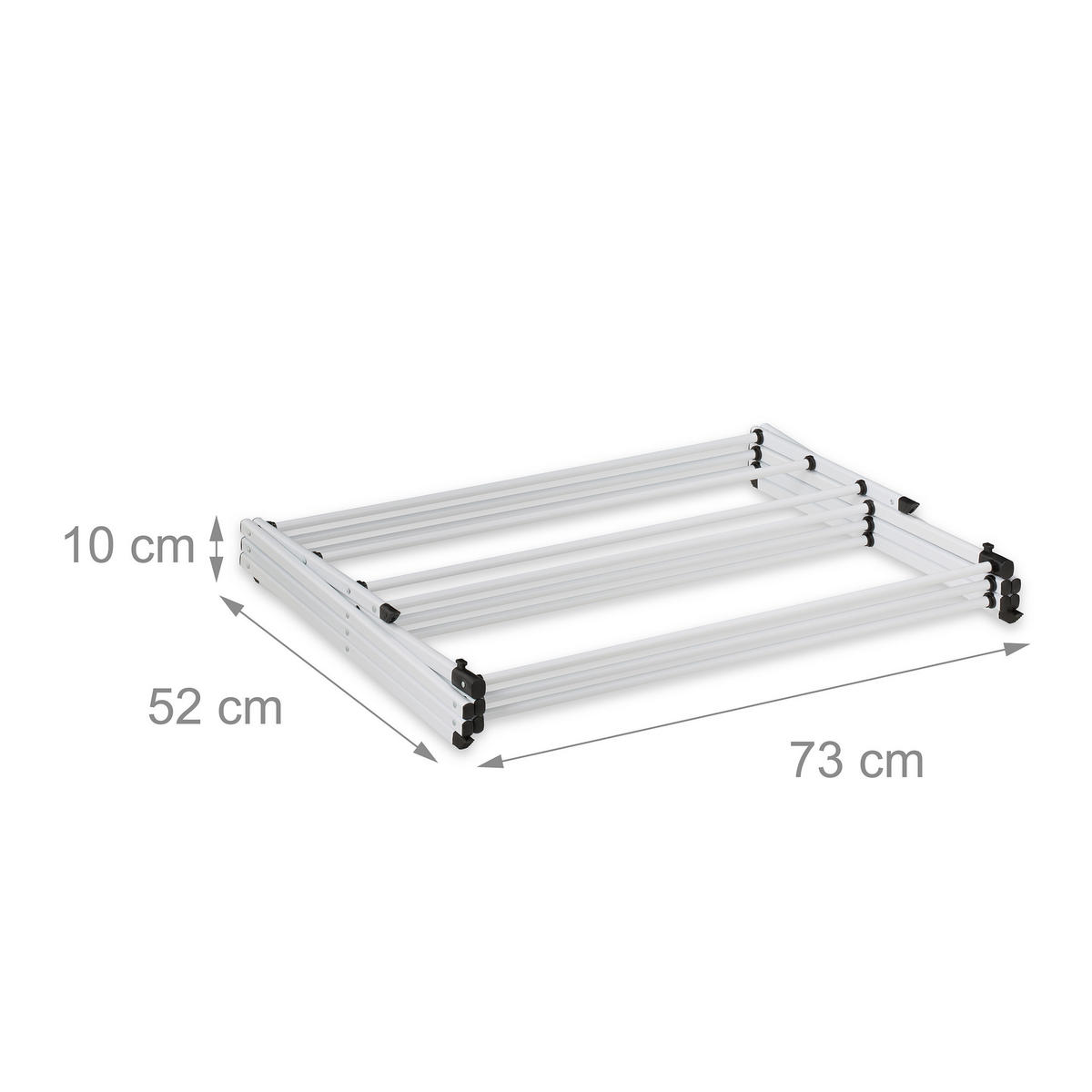 STOJAN na prádlo - biela, kov/plast (73/105/37cm) - Relaxdays