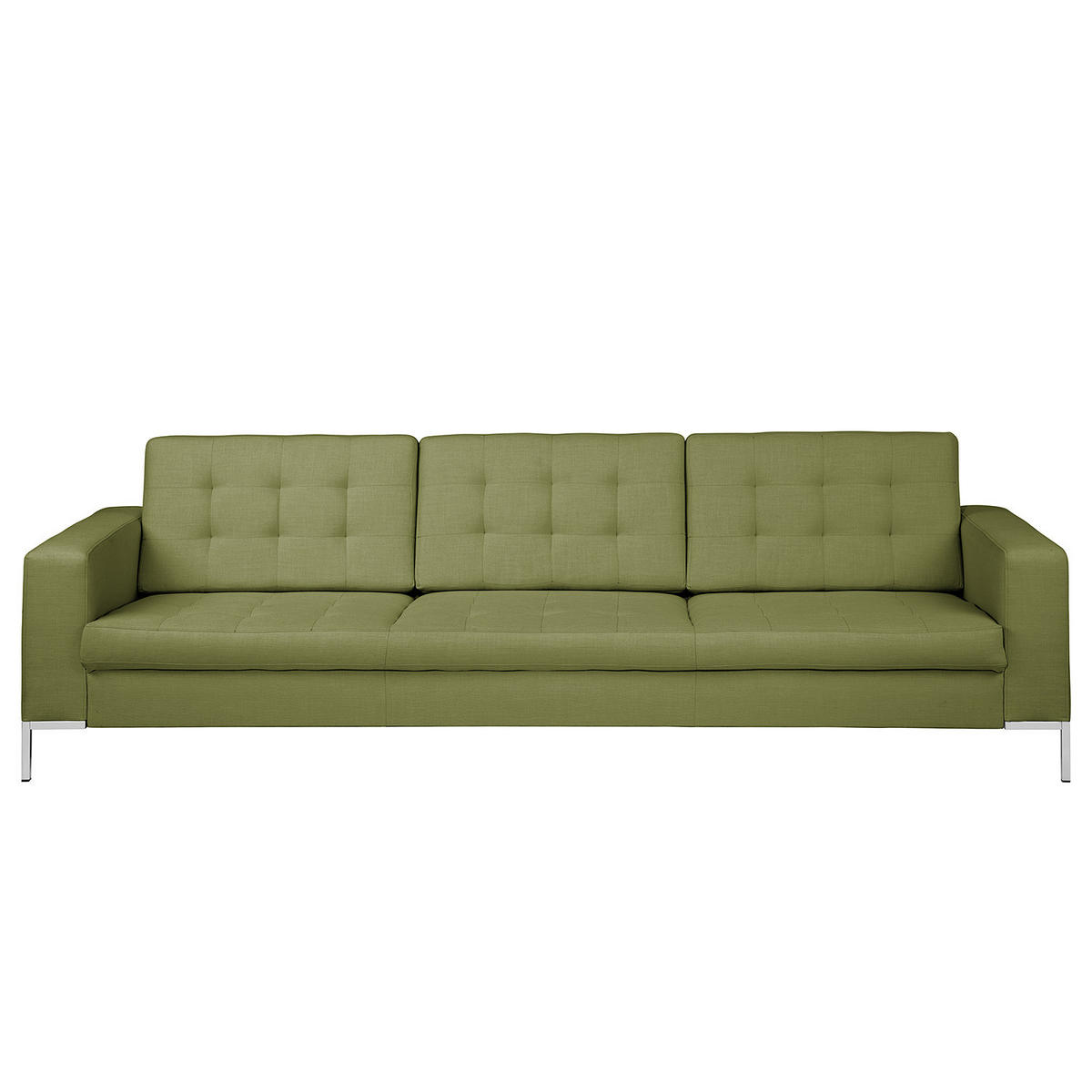 3-SITZER SOFA - Stoff, Olivgrün - Olivgrün, Textil (248/80/87cm) - home24