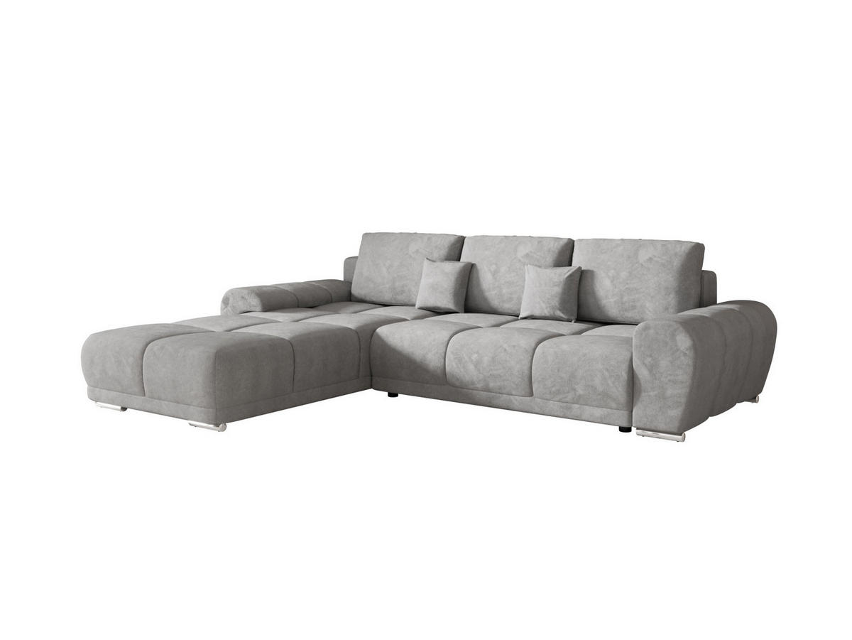 ECKSOFA BEGA L Links TENDER WAY 80 mit Schlaffunktion - Hellgrau, Textil (289/185cm) - Bedante