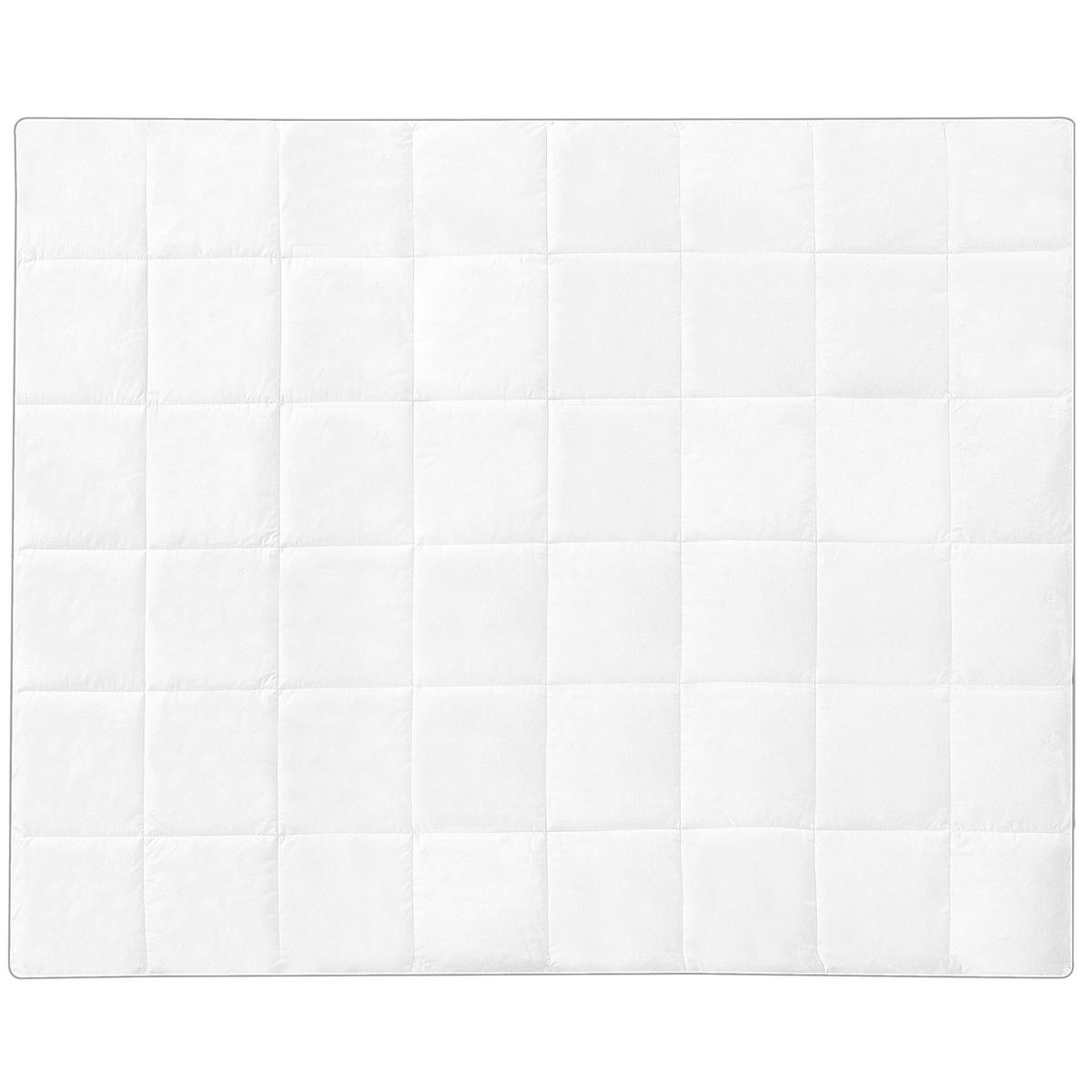 ZWEILAGIGE Bettdecke Mikrofaser 4-Jahreszeiten 155/220 cm Teleno - Weiß, Textil (220/155cm) - Beliani