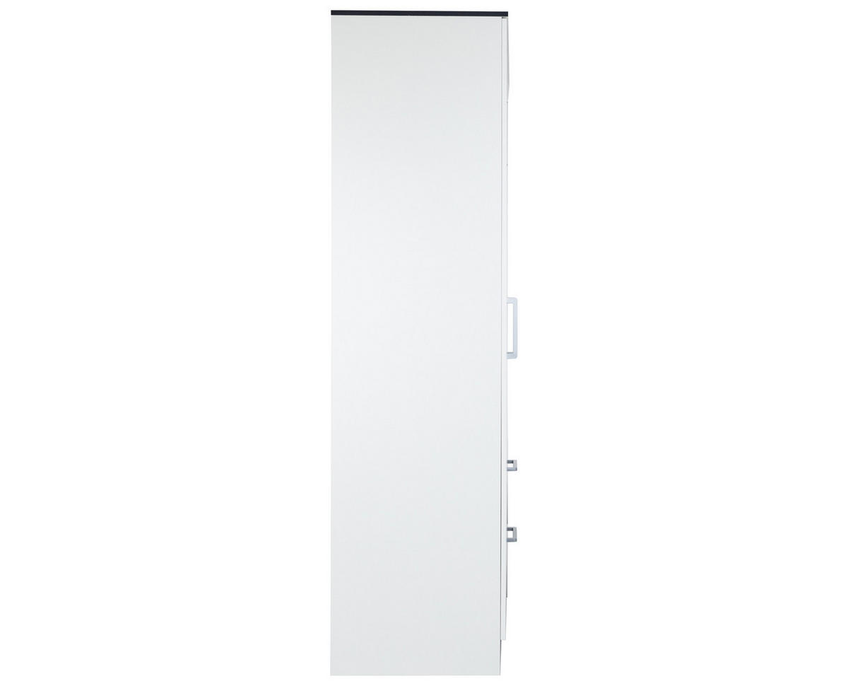KLEIDERSCHRANK 90/201/54 cm Weiß Anthrazit mit Drehtüren - Anthrazit/Silberfarben, Holzwerkstoff/Kunststoff (90/201/54cm) - arthur berndt