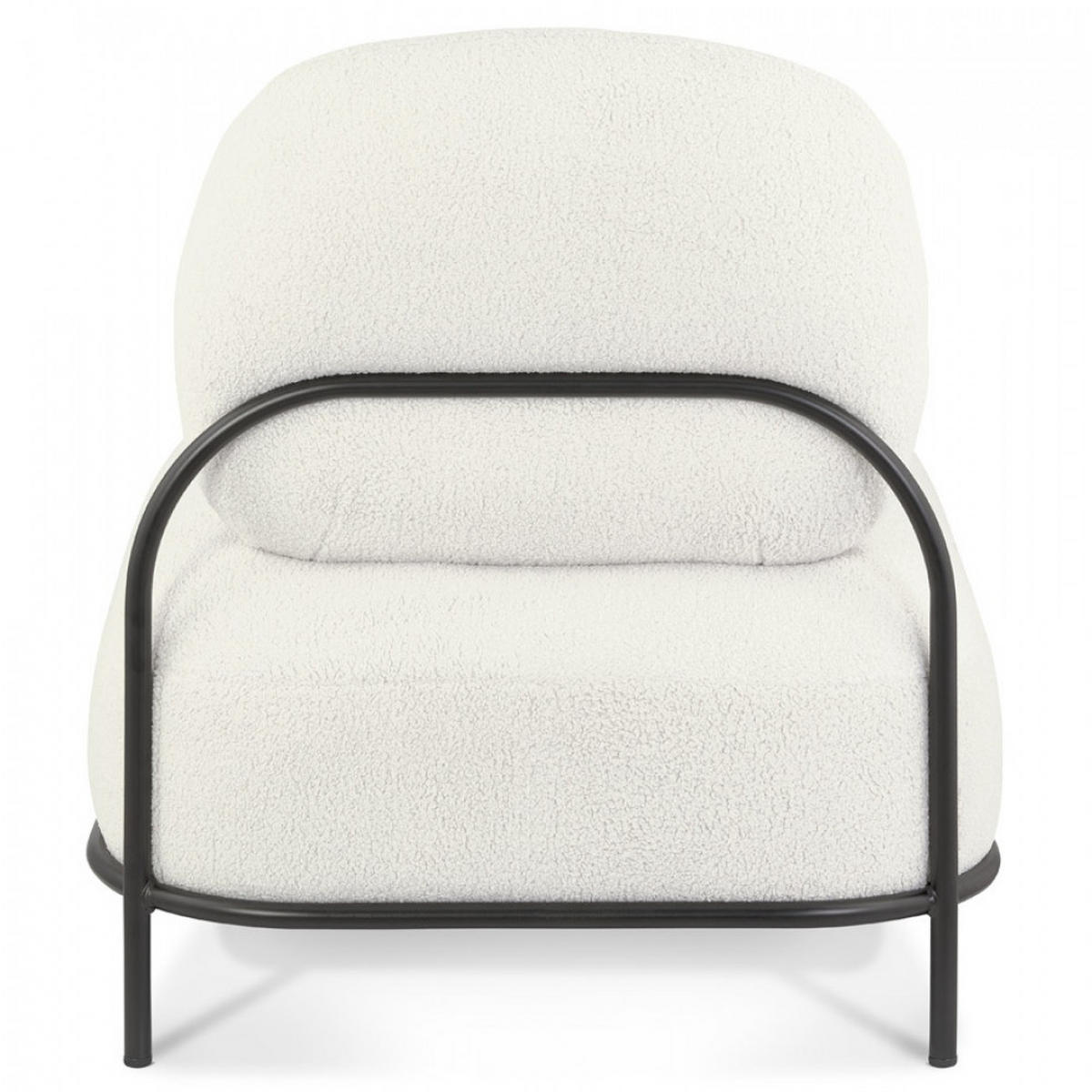 LOUNGESESSEL Beige 66.5x76x71cm - Beige/Schwarz, Textil/Metall (66.5/76/71cm) - AlterEgo