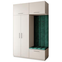 GARDEROBENSCHRANK REMA 150/240/60 cm Modern Garderobe-Set Kaschmir - Kaschmir/Grün, Holzwerkstoff (150/240/60cm) - MASSENO