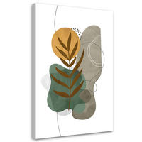 WANDBILD botanische boho formen - Grün, Textil (40/60cm) - Feeby