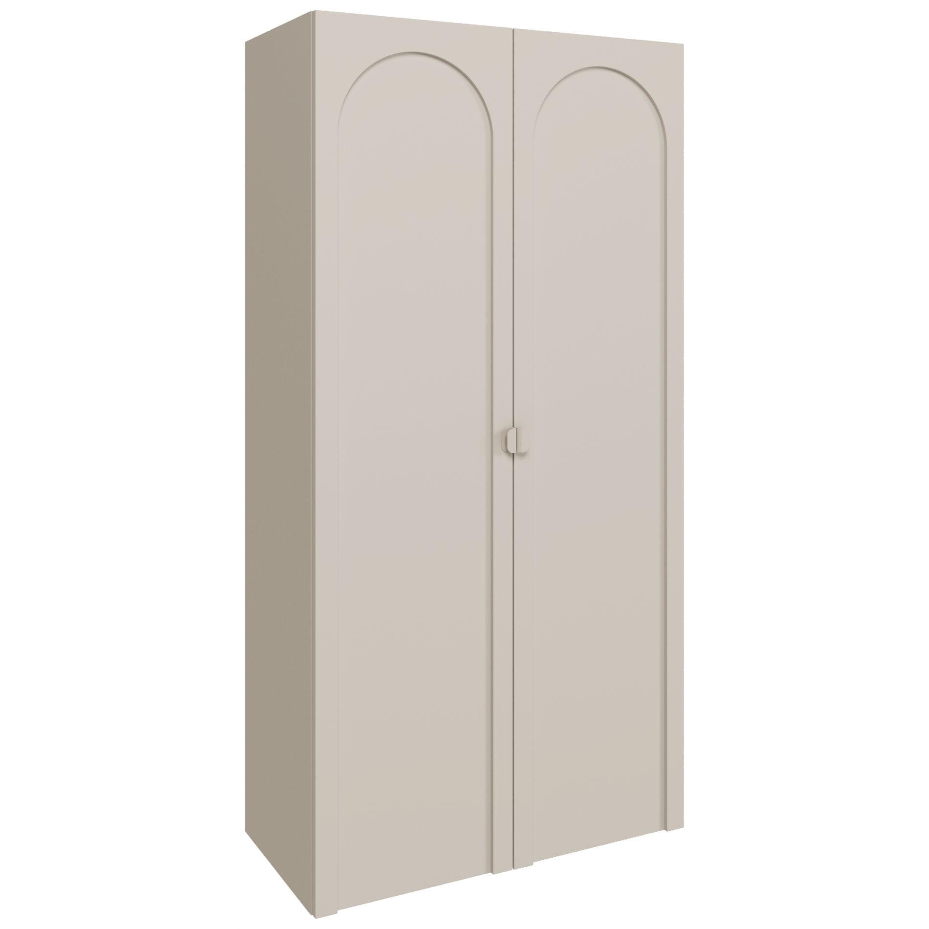 KLEIDERSCHRANK Arkadia Kaschmirgrau mit 2 Türen 100 cm - Taupe, Holzwerkstoff (100/200/53cm) - Selsey