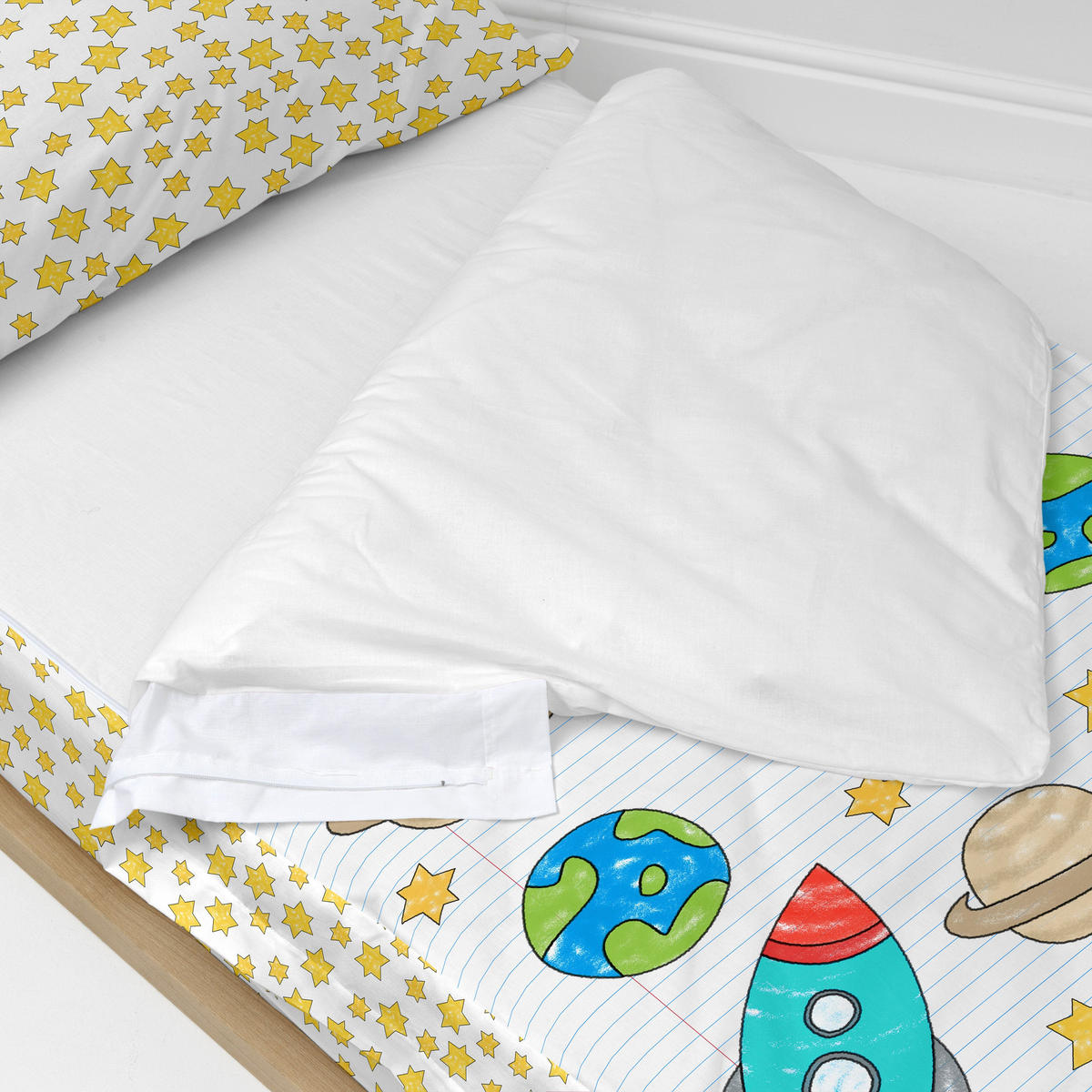 NORDIC-SACK space rocket 90x200 cm ohne füllung mehrfarbig - Multicolor, Textil (90/200cm) - Happy Friday