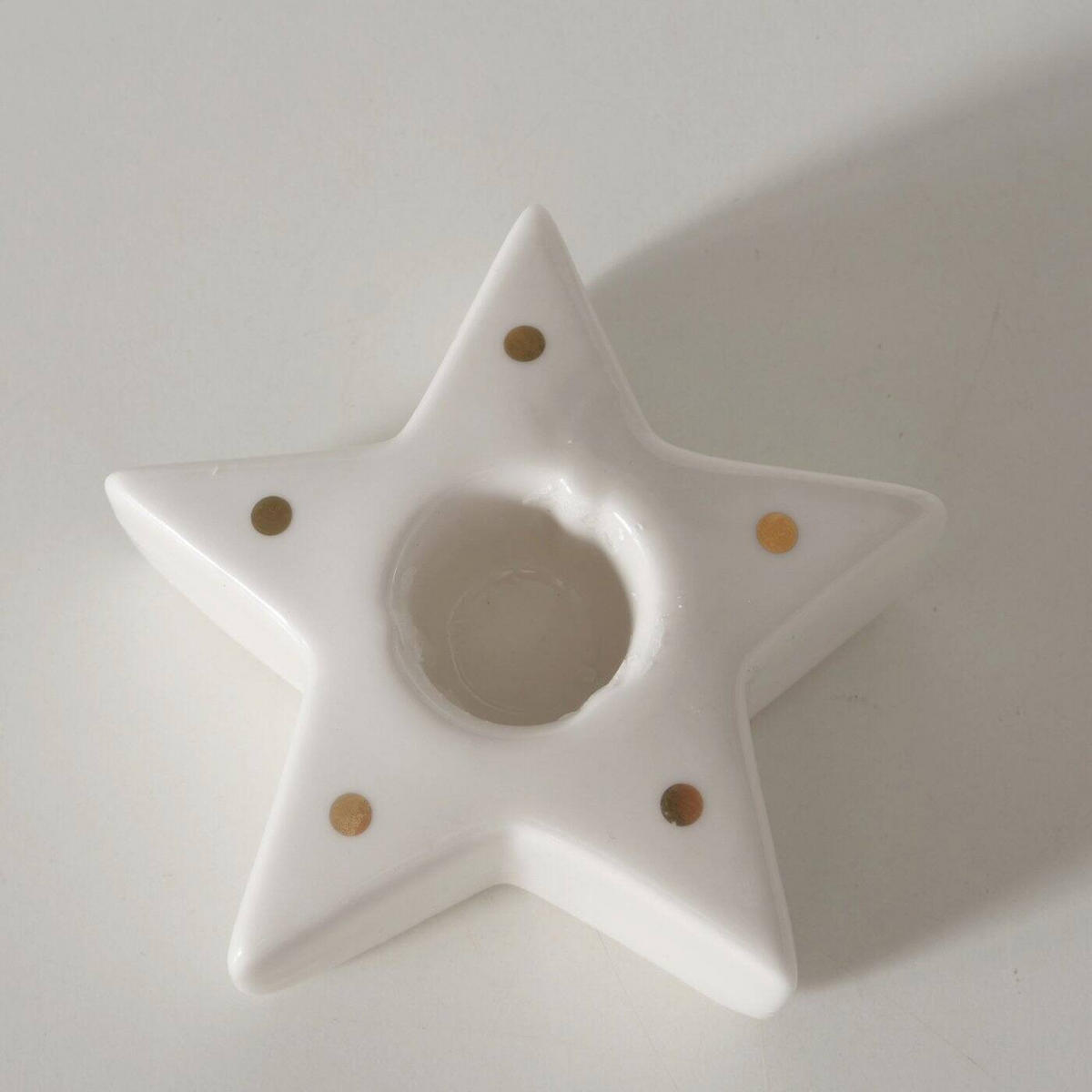 TEELICHTHALTER Bryno - Weiß, Keramik (8.8/2.8cm) - Boltze Home