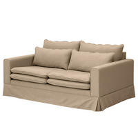 2,5-SITZER SOFA mit Husse - Webstoff - Hellbraun, Textil (180/82/104cm) - home24