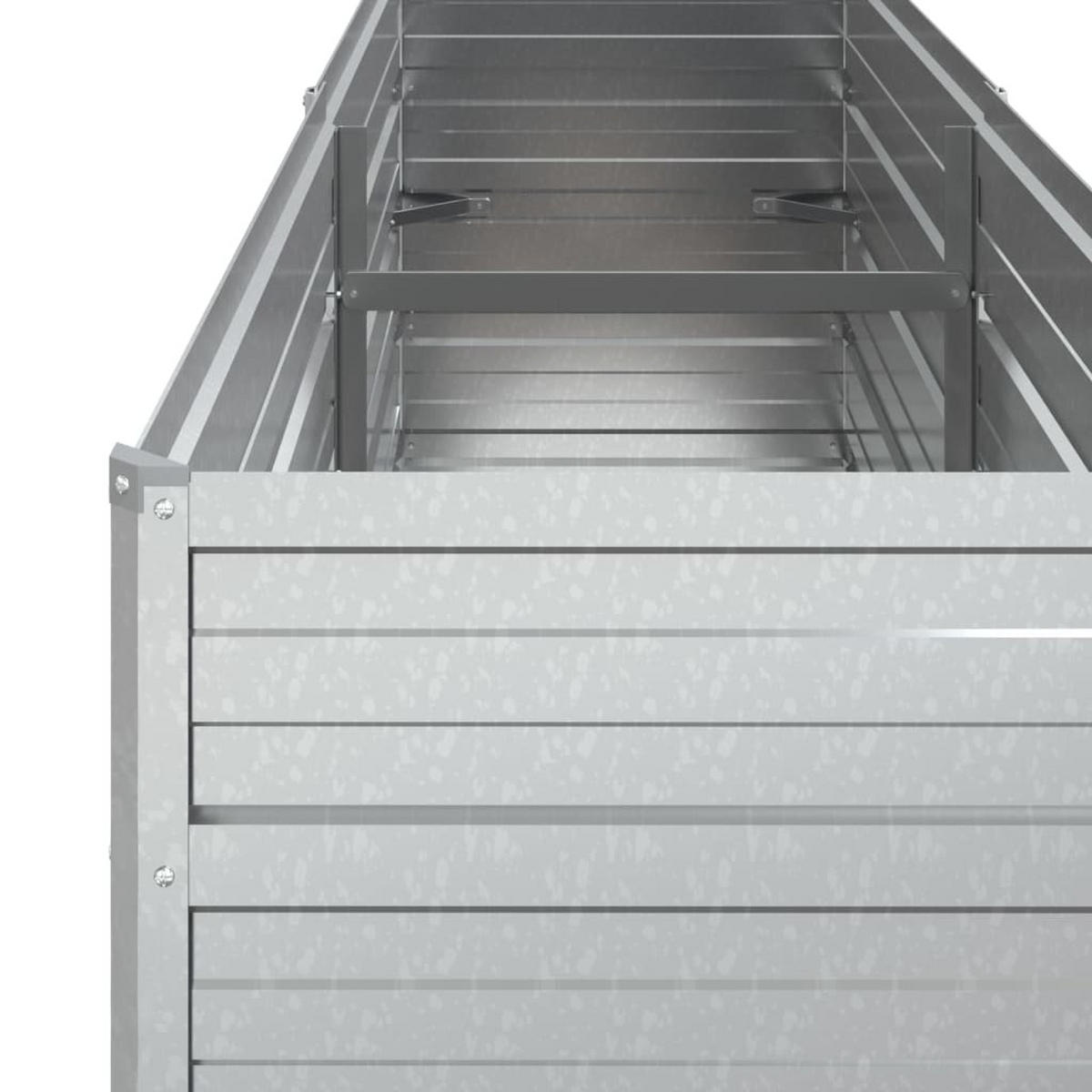 HOCHBEET für Garten OSKAR Silber 160x40x77 cm Metall - Silberfarben, Metall (160/77/40cm) - DELUKE