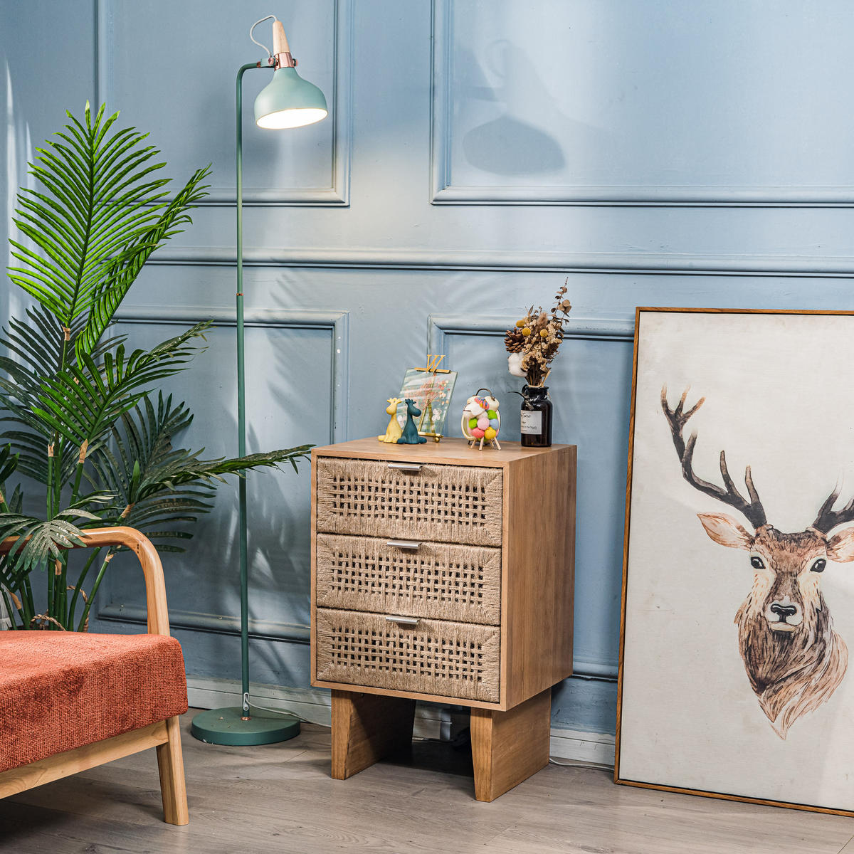 NACHTTISCH Rechteckig Braun 45 x 36 x 71 cm - Braun, Holz (45/71/36cm) - Nordlys