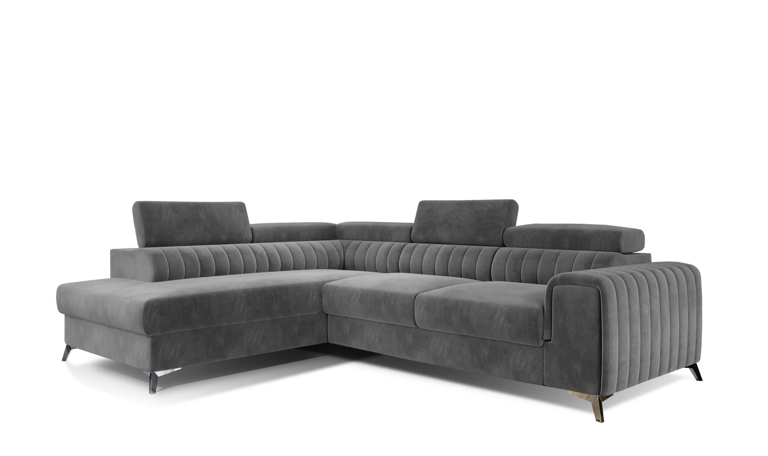 ECKSOFA - OLIVIER (Links, Braun) - Braun, Textil (275/205cm) - Möblo