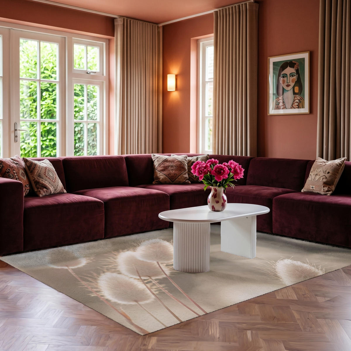 KOBERCE - Chvostoskok - Biely - Slnečné svetlo - 230x150 cm - béžová, textil/plast (230/0.4cm) - OnlyWow