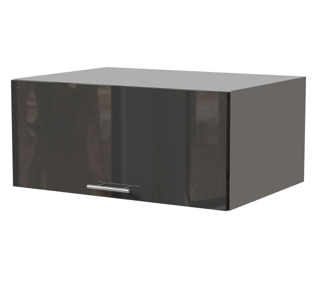 Feldmann-Wohnen Aufsatzschrank Graphit, Grau 80x36x59 cm