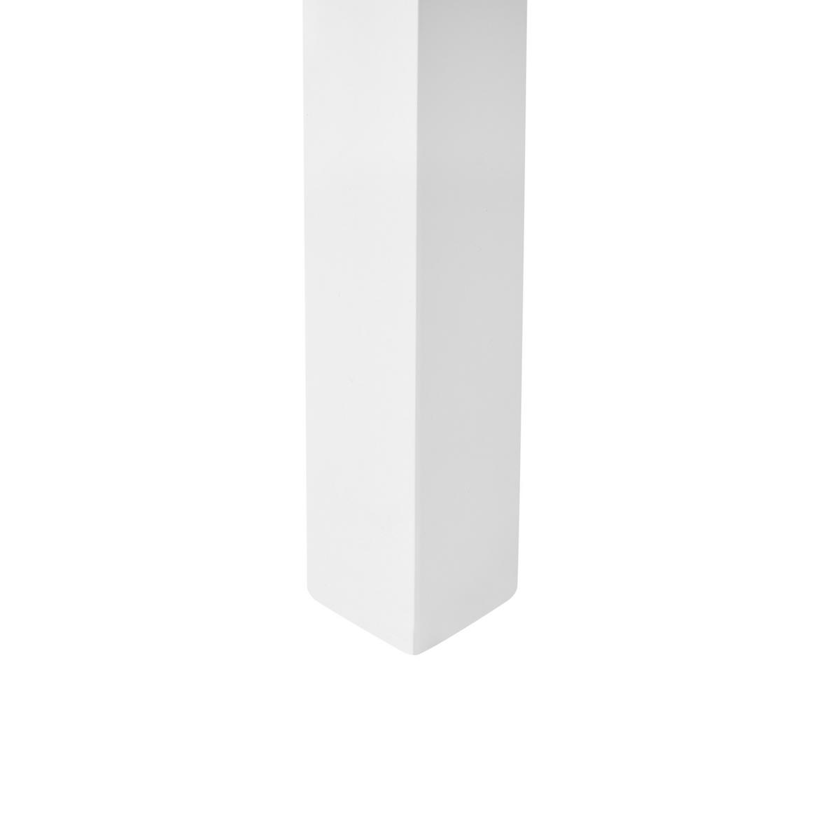 JÍDELNÍ STŮL Bílý 120/75 cm Pappelholz Barlee - bílá, dřevo (120/75/73cm) - Beliani
