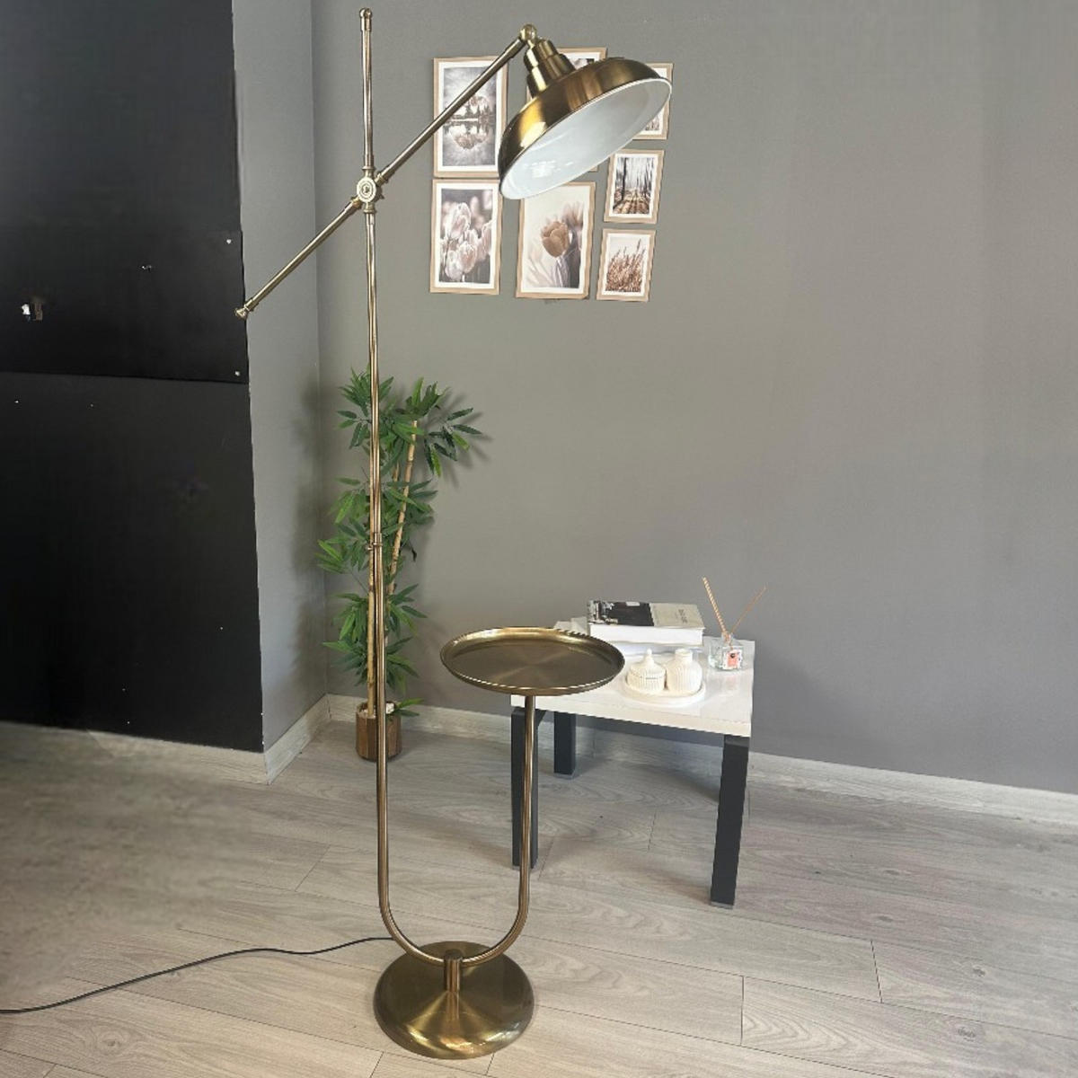 STEHLAMPE Korex 165 Cm - Messingfarben, Metall (35/35/165cm) - Bamyum