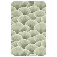 WC PŘEDLOŽKA Vějíř - list - zelený 40x60 cm - pastelově zelená, textil/plast (40/1cm) - OnlyWow