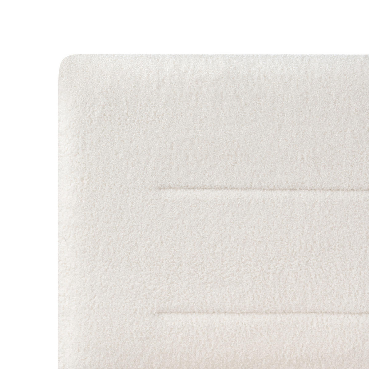 PAT cu spațiu de depozitare 140/200 bouclé alb crem Massognes - crem, material textil (140/200cm) - Beliani