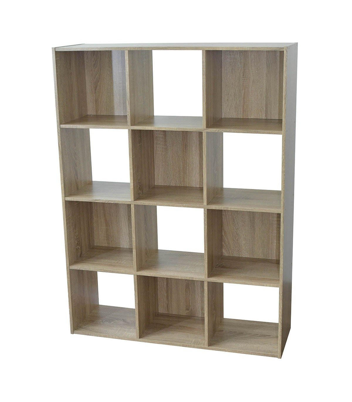 AUFBEWAHRUNGSREGAL mit 12 Fächern - L93 x H124 cm - Apfelbaumfarben, Holzwerkstoff (29.8/124.2/93.3cm) - Calicosy