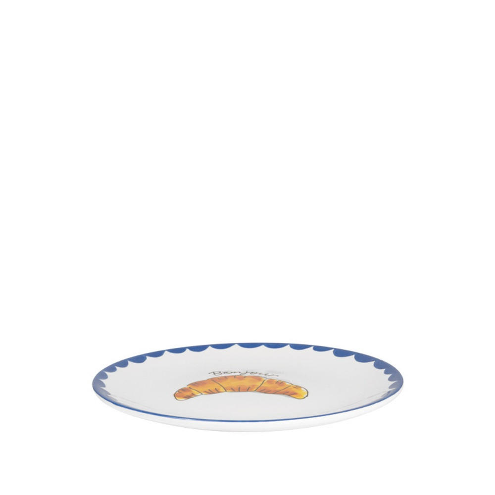 TELLER Croissant in Bunt - 18cm - Multicolor, Keramik (18/18/2cm) - Blond Amsterdam