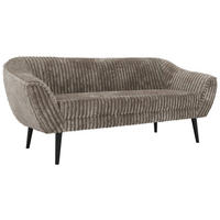 3-SITZER-SOFA PIRS - Hellbraun Cord - Schwarze Beine - Hellbraun/Schwarz, Holzwerkstoff/Textil (180/75/74cm) - MKS
