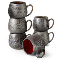 TASSE PRIMA 6-tlg, Rot - Rot, Keramik (13/9/10cm) - KONSIMO®