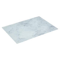 SCHNEIDEBRETT aus Glas mit Marmor-Muster 40/30/0,5 cm - Weiß, Glas (30/40cm) - 5five Simply Smart