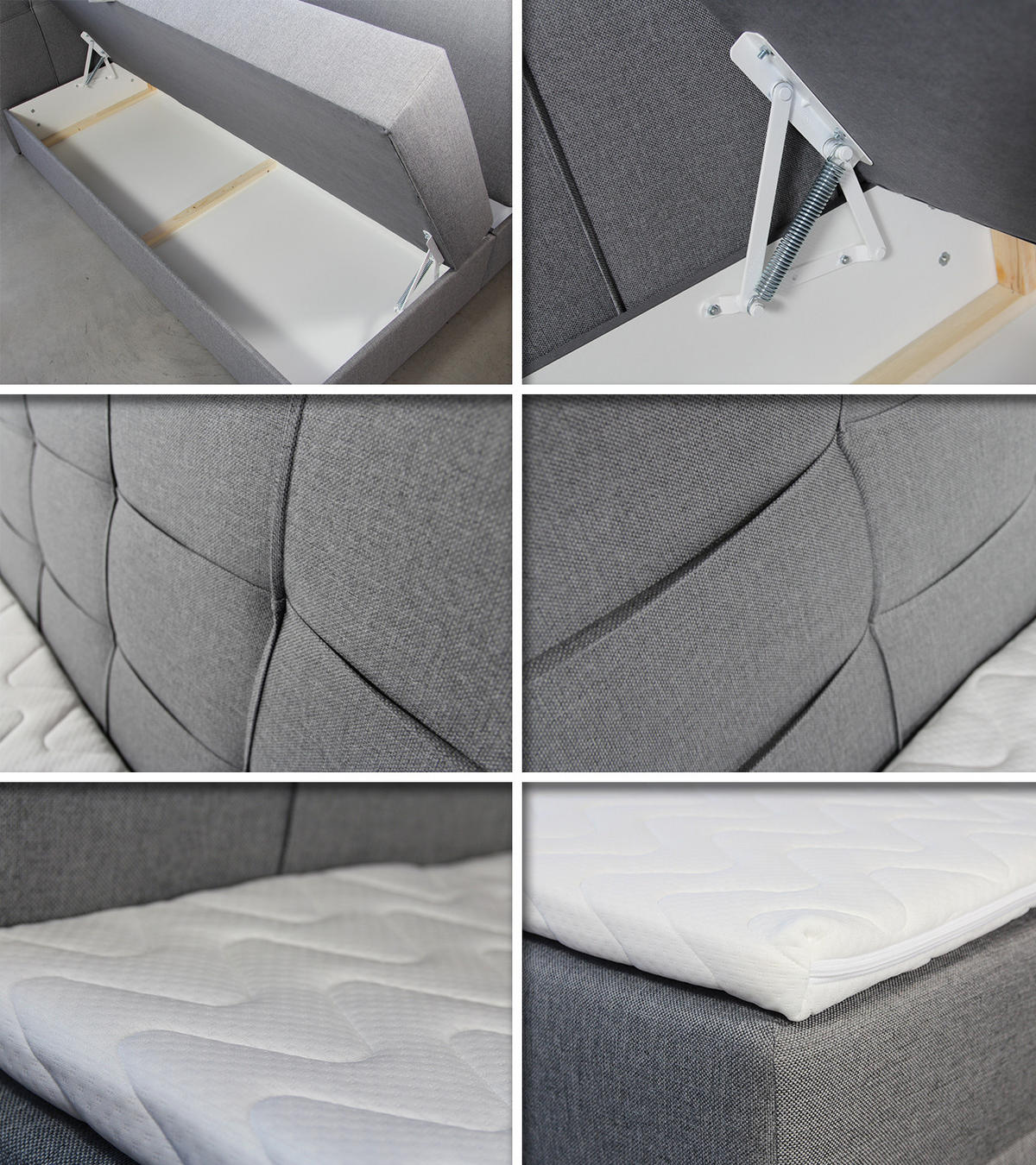 BOXBETT Best - 160x200 - pink (Inari 52, Webstoff) - Pink/Schwarz, Holz/Holzwerkstoff (160/200cm) - Sofnet