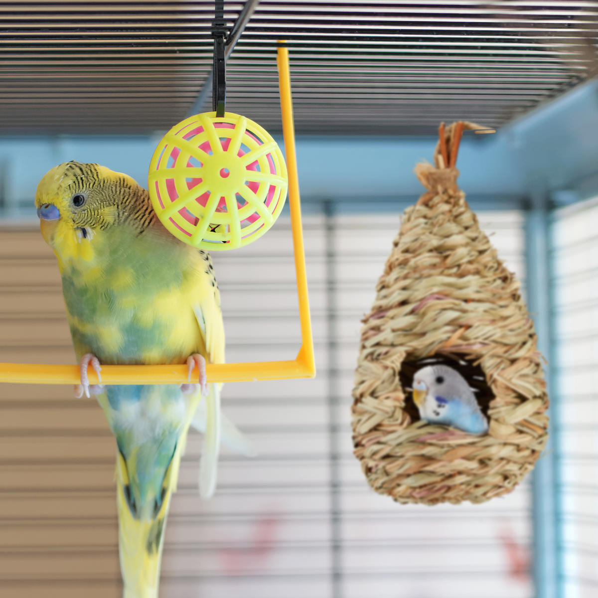 VOGELNEST - Hellbraun, Textil (12/29/12cm) - Relaxdays