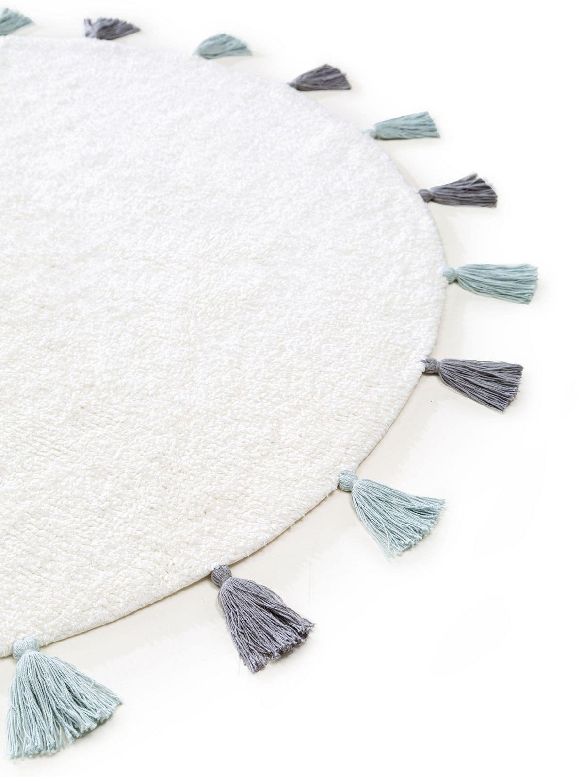 KINDERTEPPICH waschbar Malu Blau ø 120 cm rund - Blau, Naturmaterialien/Textil (120/1cm) - KUNSTLOFT