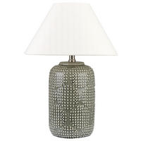 TISCHLAMPE Mussel 34/34/47 cm - Grau, Keramik (34/14/47cm) - Beliani
