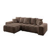 ECKSOFA Ottomane links/rechts ENIL-L 290x175x84 Braun Velours - Braun, Holzwerkstoff/Kunststoff (290/175cm) - ALTDECOR