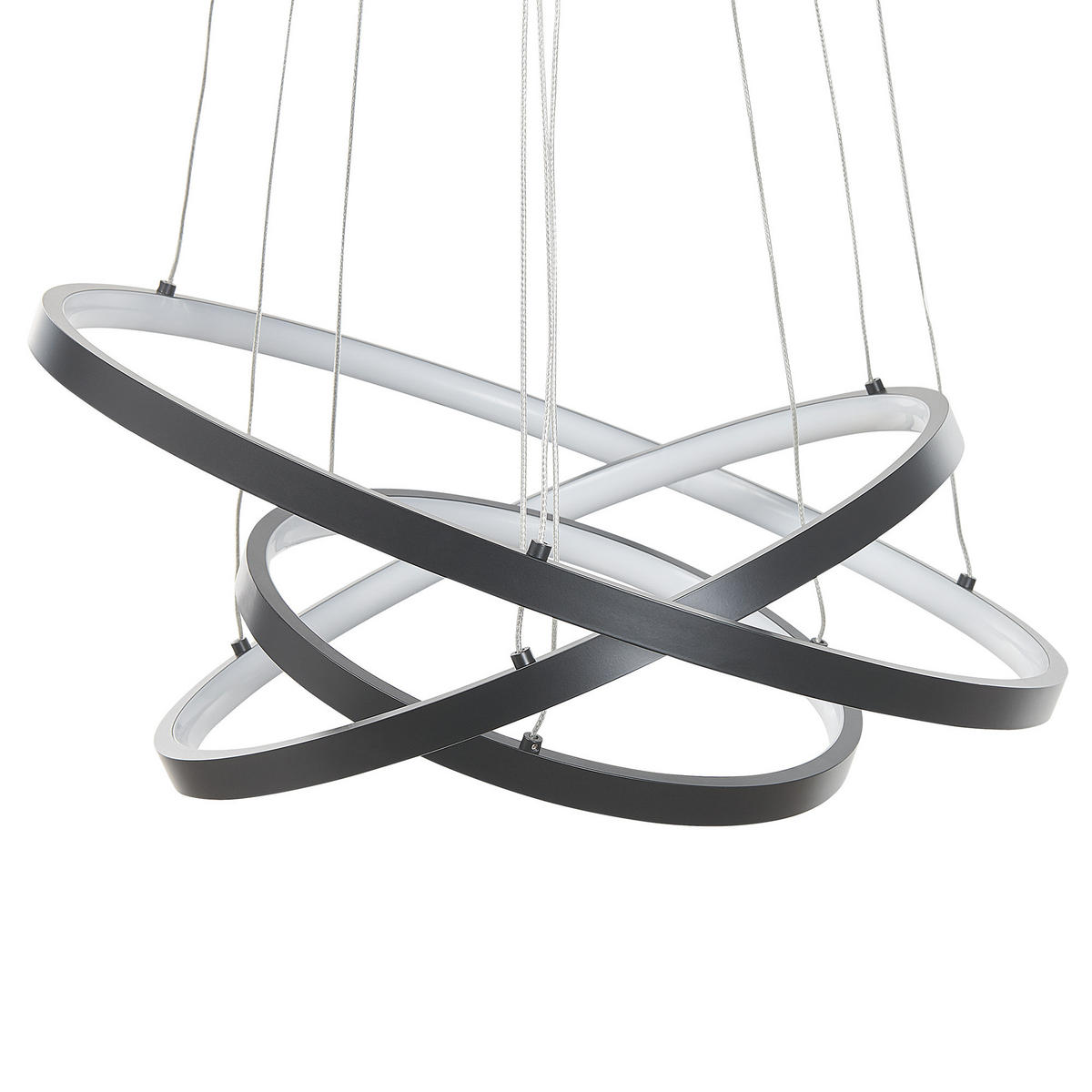 HÄNGELEUCHTE Atrek 50/50/108 cm - Schwarz, Metall (50/30/108cm) - Beliani