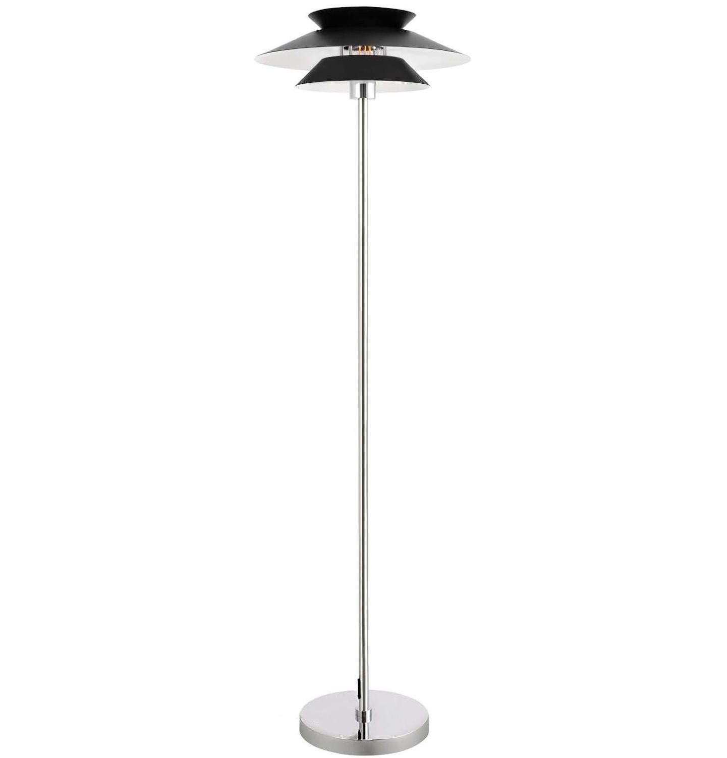 STEHLEUCHTE Albert 40/25/145 cm - Schwarz, Metall (45/22/178cm) - Nettlife